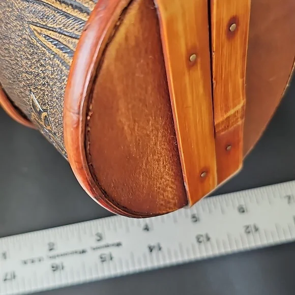 Artisan Floral Brown Mini Bag - Picture 5 of 5